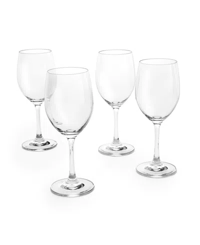 Godinger Veneto White Wine Glasses, Set Of 4 In Transparent