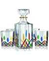 Godinger Venice 5pc Whiskey Decanter Set