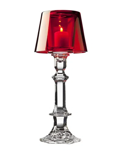 Godinger Villa Marca Crystal Votive Holder Lamp In Red
