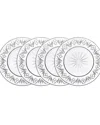 Godinger Wales Appetizer Plates (set Of 4) In Clear