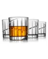 Godinger Set Of 4 Glacier Double Old Fashion Glasses In Clear