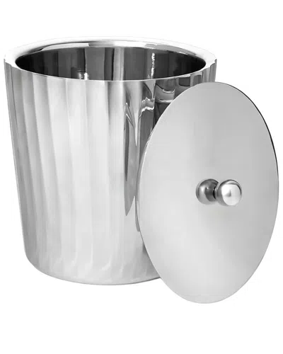 Godinger Waves Stainless Steel Ice Bucket In Transparent