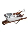 Godinger Wheel Barrow Salad Set With Servers In Silver