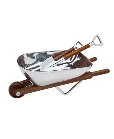 Godinger Wheel Barrow Salad Set With Servers In Silver