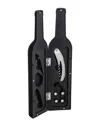 Godinger Wine Bottle 5pc Wine Tool Set In Silver