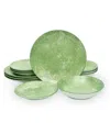 Godinger Wingate Green 12 Piece Dinnerware Set, Service For 4 In Lime