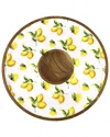 Godinger Wood Chip & Dip With Lemon Decal In White