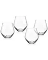 Godinger Zenith Stemless Glasses (set Of 4) In Clear