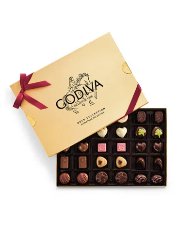Godiva Assorted Chocolate Gift Box With Ribbon, 30-pc In Burgundy