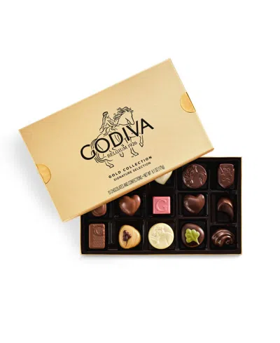 Godiva Assorted Chocolate Gold Gift Box, 15 Pieces In Multi