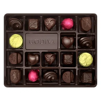 Godiva Assorted Dark Chocolate Gold Ballotin, 18 Piece