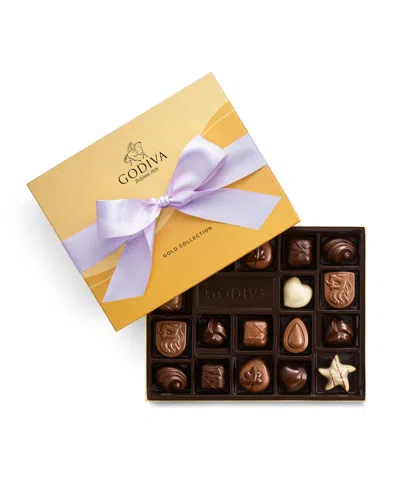Godiva Assorted Milk Chocolate Gift Box With Orchid Ribbon, 18 Pieces In No Color