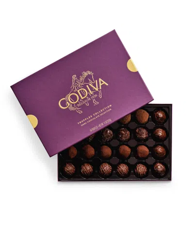 Godiva Dark Chocolate Truffles, 24 Pieces In Brown