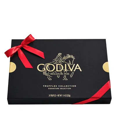 Godiva Holiday Assorted Chocolate Truffles Gift Box, 24 Piece In Black
