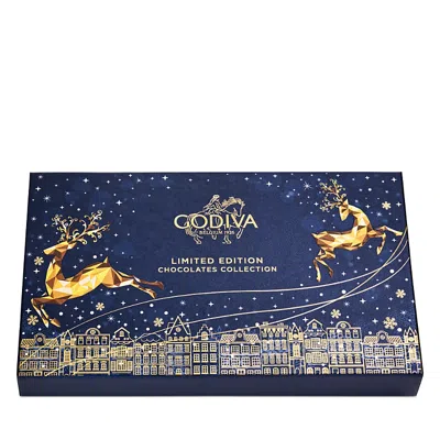 Godiva Holiday Limited Edition Buche De Noel Gift Box, 15 Piece In Blue