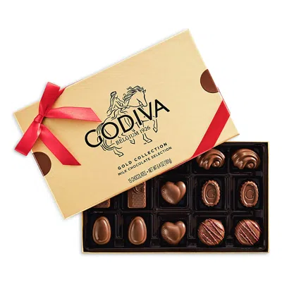 GODIVA MILK CHOCOLATE GOLD GIFT BOX, 15 PIECES