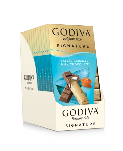 Godiva Signature Salted Caramel Milk Chocolate Mini Bars, Set Of 12 In No Color