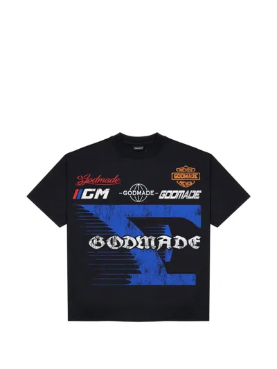 Godmade 7 Speed Graphic-print T-shirt In Black