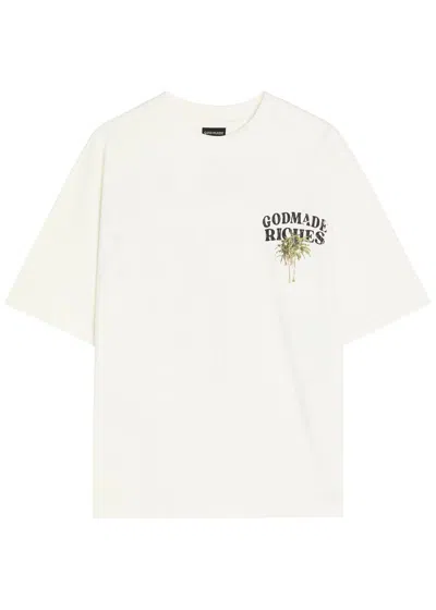 Godmade California Riches Printed Cotton T-shirt In White