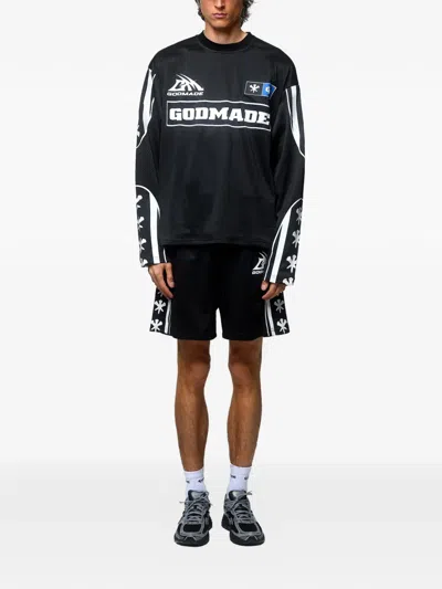 Godmade Logo-detail T-shirt In Black