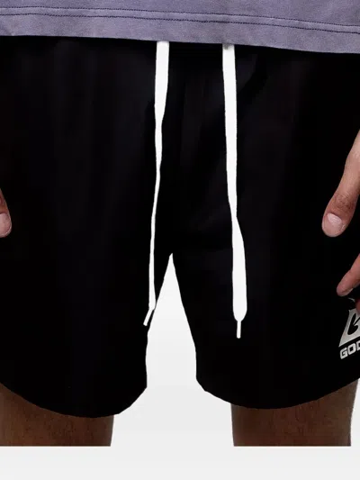 Godmade Logo-print Drawstring Swim Shorts In Black