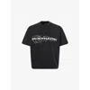 Godmade Mens Spark Fire Graphic-print Cotton T-shirt Black