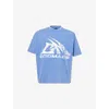 Godmade Mens Core Graphic-print Cotton T-shirt Blue Xl