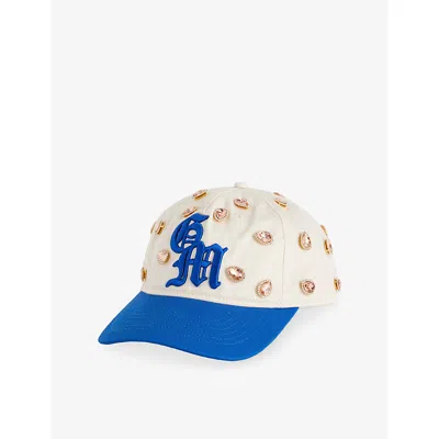 Godmade Mens Blue Gemstone Adjustable Cotton Cap