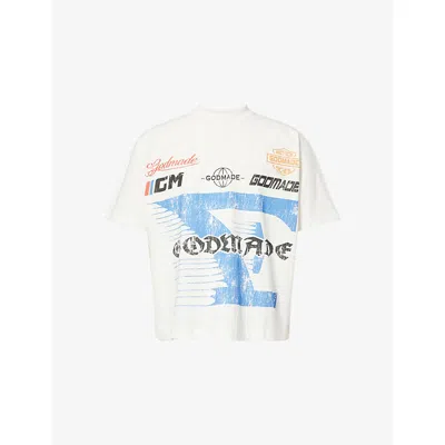 Godmade Mens Off White Graphic-print Cotton T-shirt Xl