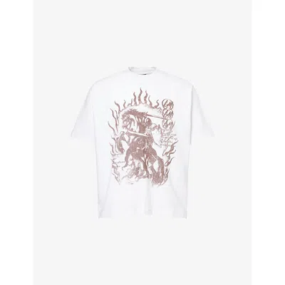 Godmade Mens Nothing Is Given Graphic-print Cotton T-shirt White
