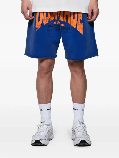 Godmade Provider Graphic-print Shorts In Blue