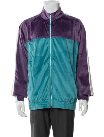 Pre-owned God's Masterful Children Colorblock Pattern Bomber Jacket W/ Tags In Multicolor