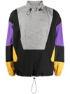 God's Masterful Children Drawstring-neck Colour-block Sweatshirt In Black