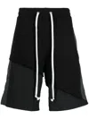 God's Masterful Children Panelled Knee-length Track Shorts In Black