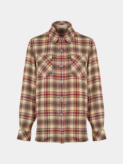 God's True Cashmere Balance Tartan Cashmere Shirt Size: L