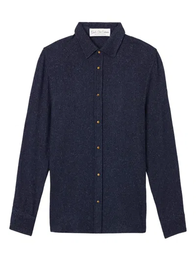 God's True Cashmere Cashmere And Wool-blend Shirt In Blue
