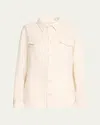 God's True Cashmere Gods True Cashmere Womens Oatmeal Rose Quartz Unisex Rose Quartz Gemstone-embellished Cashmere Shirt In Ivory Moonstone