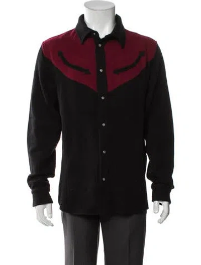Pre-owned God's True Cashmere Cashmere Colorblock Pattern Shirt In Gray