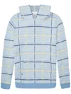 God's True Cashmere Cashmere And Lapis Lazuli Check Hoodie In Blue
