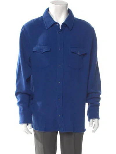 Pre-owned God's True Cashmere Cashmere Long Sleeve Shirt In Blue