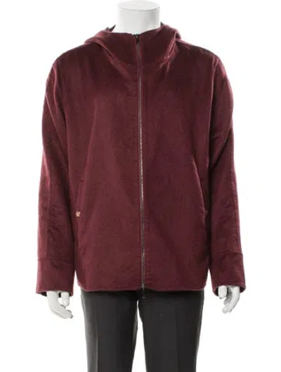 Pre-owned God's True Cashmere Cashmere Moto Jacket In Burgundy