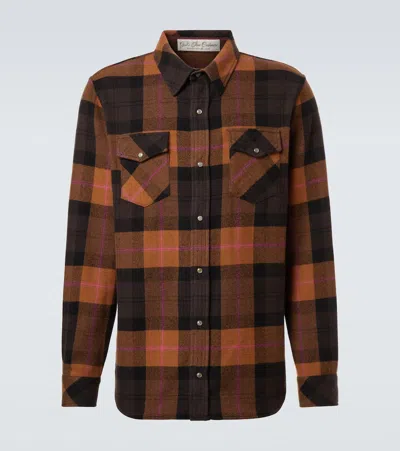 God's True Cashmere Cashmere Plaid Shirt In Brown