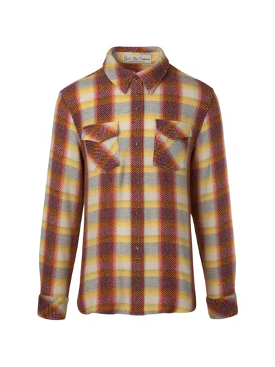 God's True Cashmere Cashmere Plaid Shirt In Brown