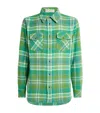 God's True Cashmere Cashmere Plaid Shirt In Green
