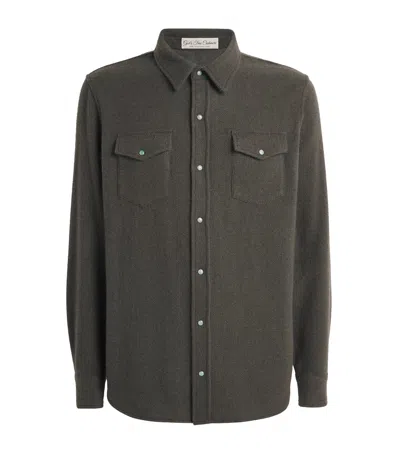 God's True Cashmere Cashmere Press-stud Overshirt In Black