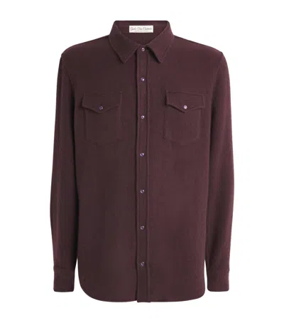 God's True Cashmere Cashmere Press-stud Overshirt In Brown