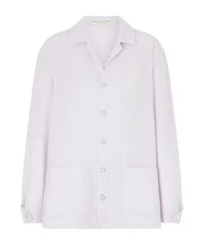 God's True Cashmere Cashmere Pyjama Shirt In White