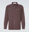 God's True Cashmere Cashmere Shirt With Amethyst In Brown