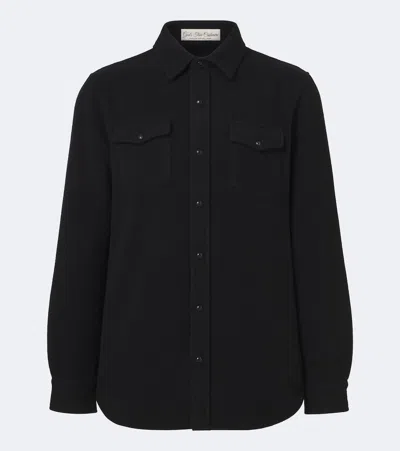 God's True Cashmere Cashmere Shirt With Spinels In Black