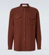 God's True Cashmere Cashmere Shirt With Sunstone In Brown